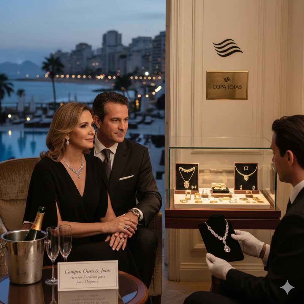 Avaliação de joias de ouro em Copacabana próximo ao Copacabana Palace