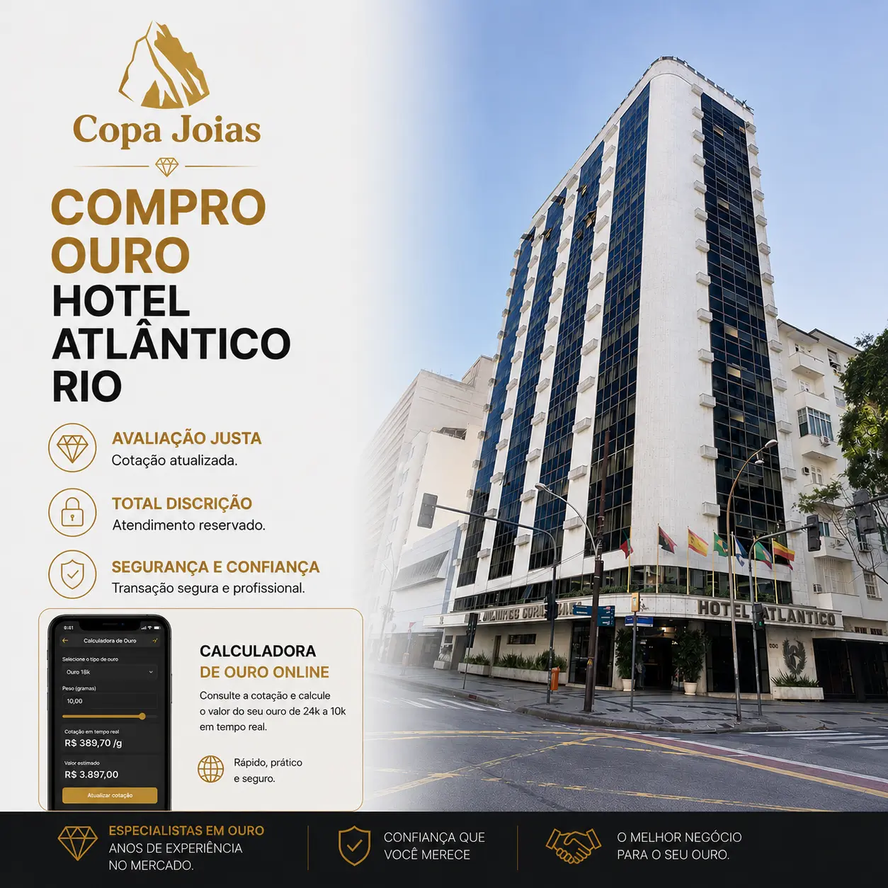 compro ouro hotel atlântico rio