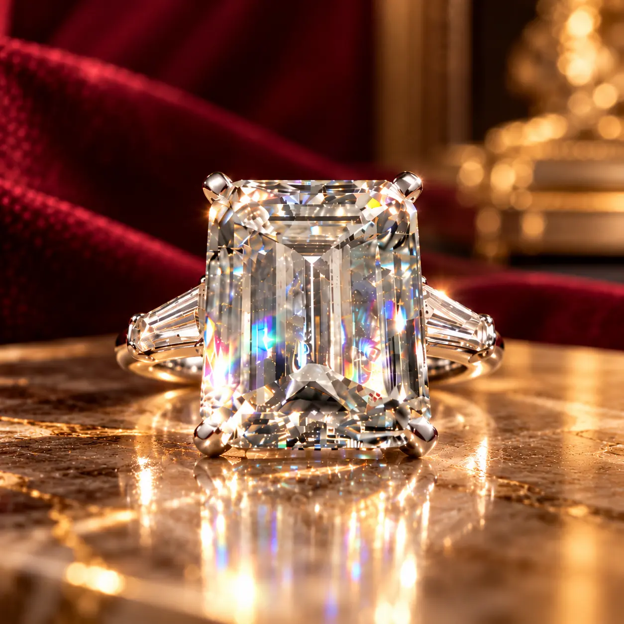 leilão de diamante 8.05 ct